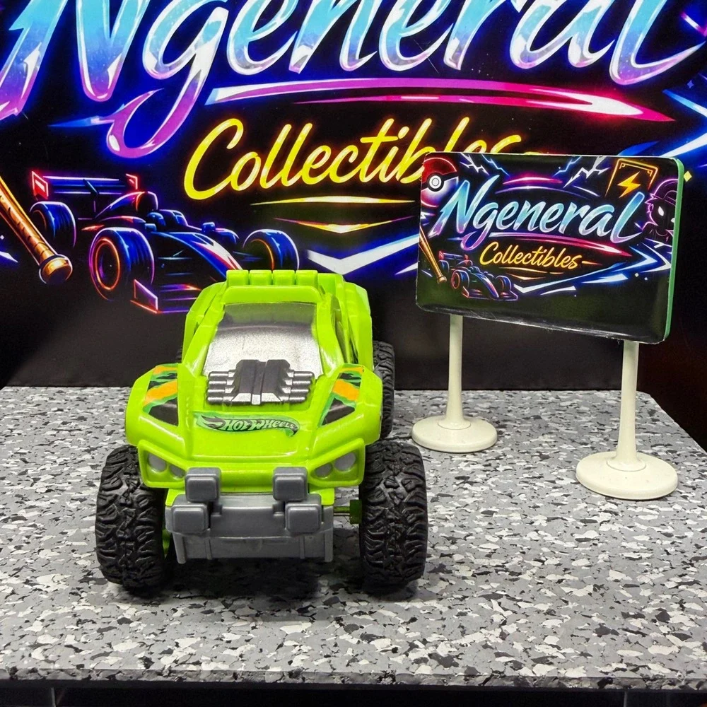 Hot Wheels Mattel Lime Green Monster Truck Off-Road Toy Vehicle 1844HX01